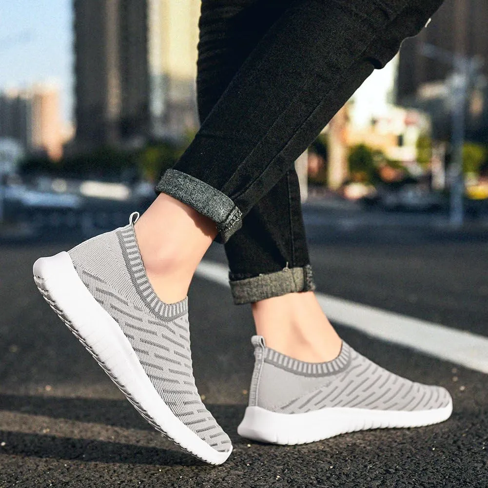 TIOSEBON Men's Slip On Walking Shoes Knit Mesh Tennis Sneaker
