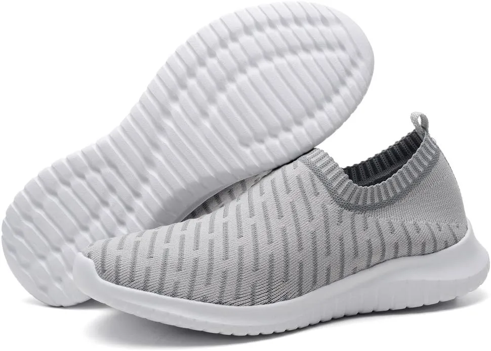 TIOSEBON Men's Slip On Walking Shoes Knit Mesh Tennis Sneaker