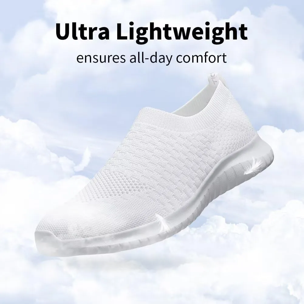 TIOSEBON Men's Slip On Walking Shoes Knit Mesh Tennis Sneaker