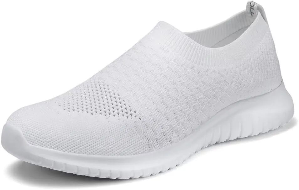 TIOSEBON Men's Slip On Walking Shoes Knit Mesh Tennis Sneaker