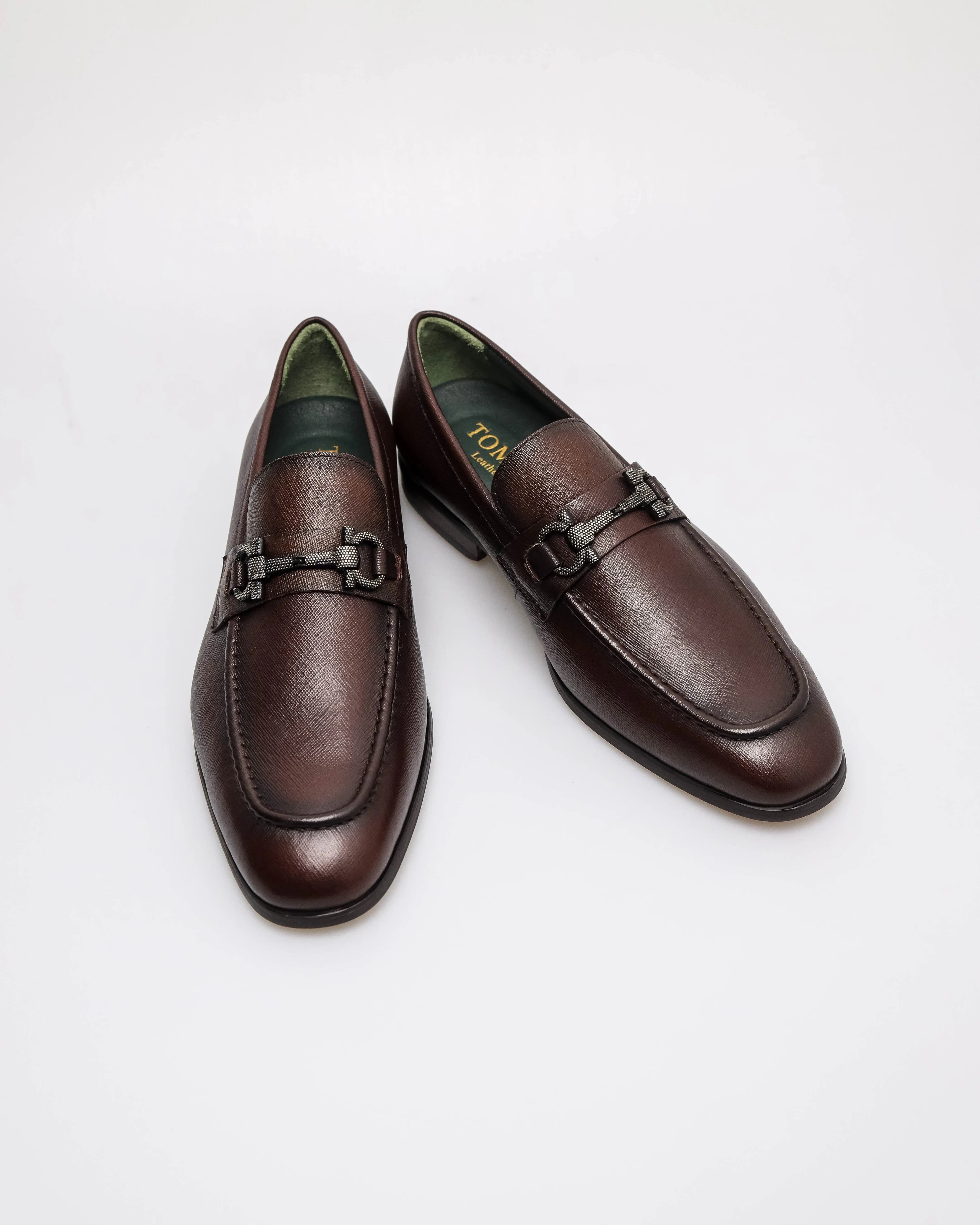 Tomaz F330 Men's Textured Horsebit Loafers