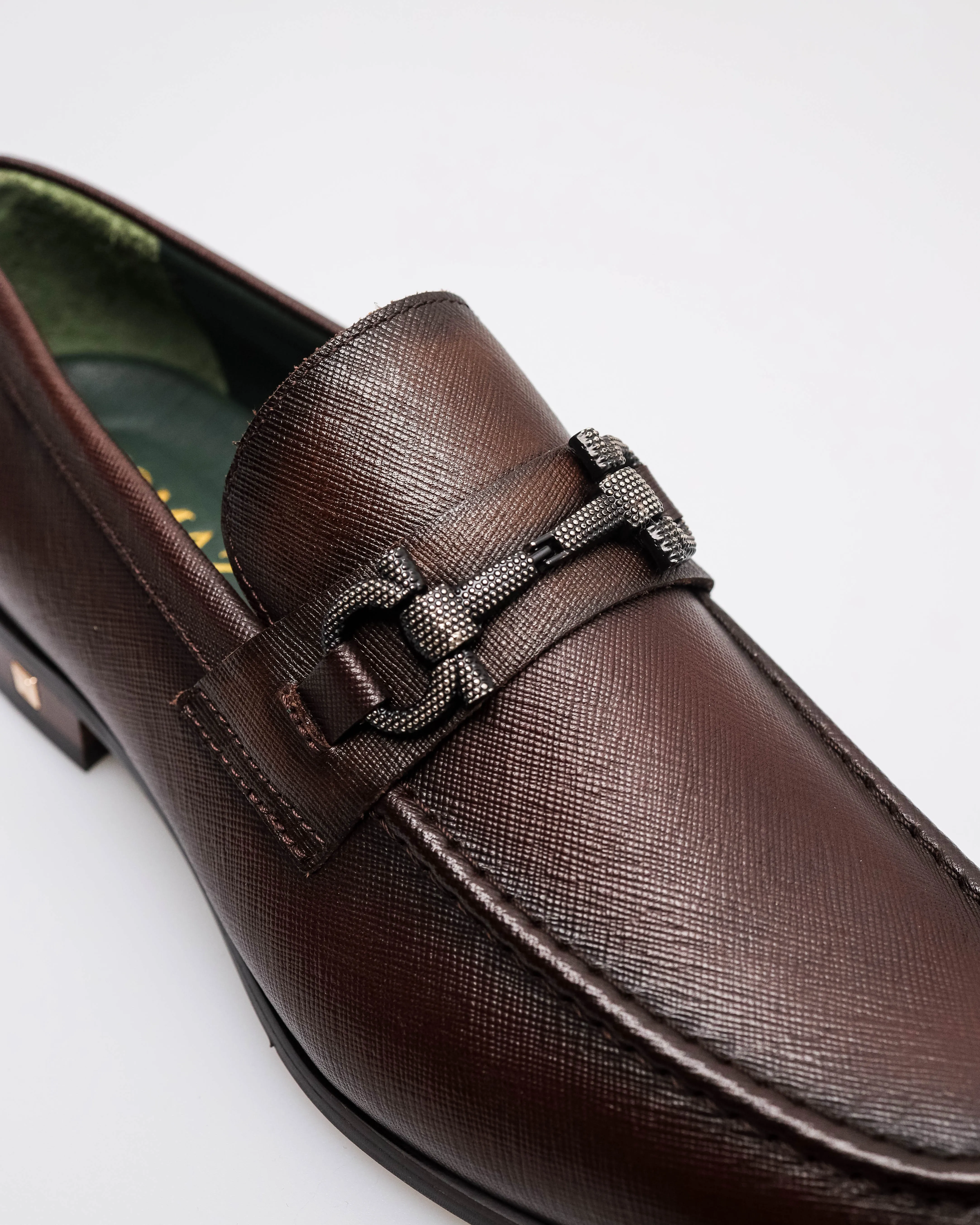 Tomaz F330 Men's Textured Horsebit Loafers