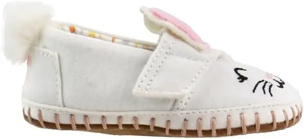 TOMS Infant Girls Crib Alpargata Slip On Flats Casual - White