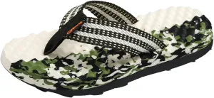 Trailblazer Sandals Fashion Summer Men Flip Flops Flat Bottom and Non Slip Light Slip On Comfortable Colorblock Camouflage Pattern Beach Slippers (Green, 10)