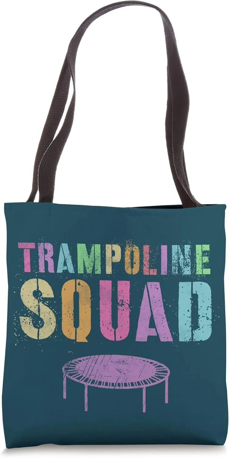TRAMPOLINE SQUAD Gymnastics Jump Team Gymnast Squad Tote Bag