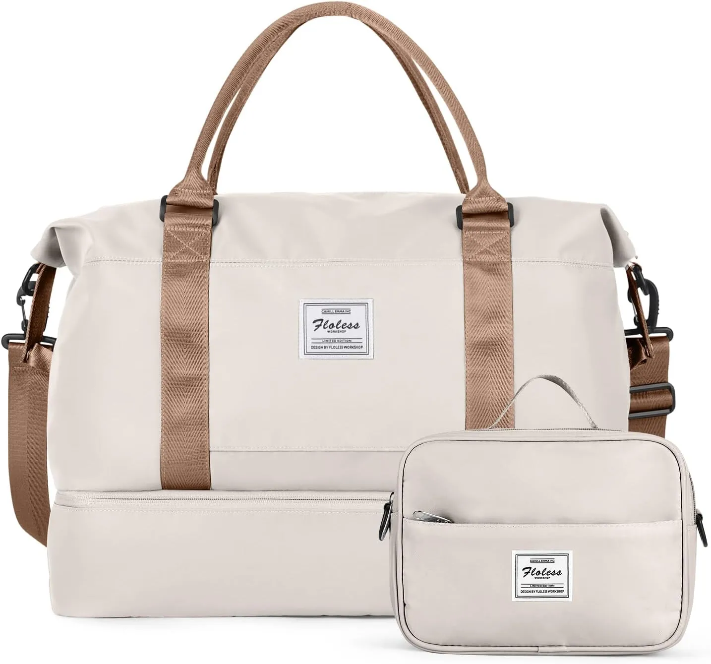 Travel Duffel Bag with Shoes Compartment, Overnight Weekender Bags for Women, Carry on Personal Item Travel Set