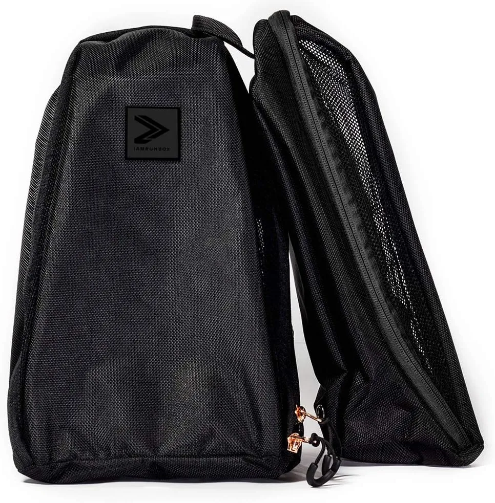 Travel Shoe Bag, Mesh Shoe Storage, Shoe Bags for Suitcase, Gym Bag, or Travel Bag, Dirt and Water Resistant, Black