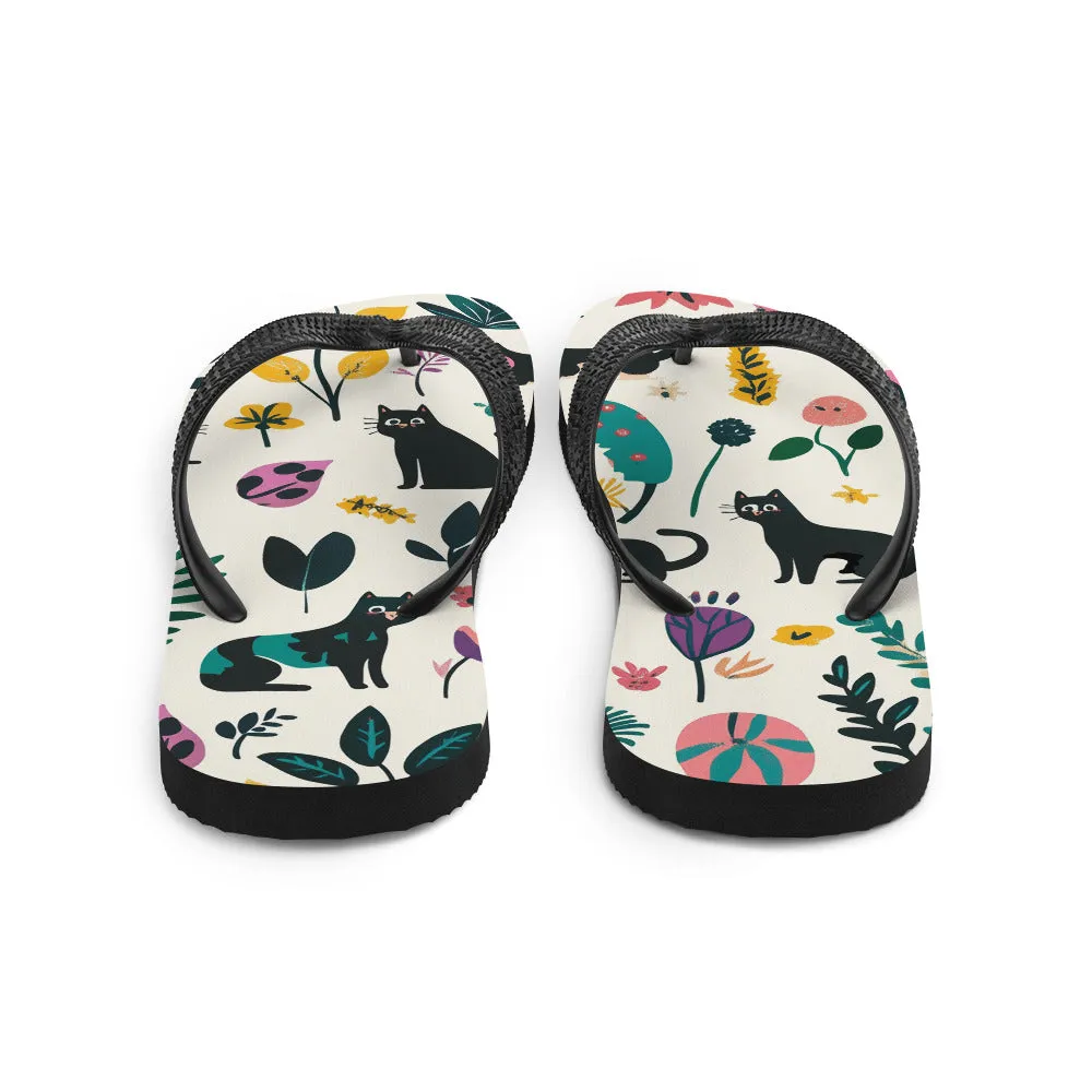 Tropical Kitties Flip-Flops