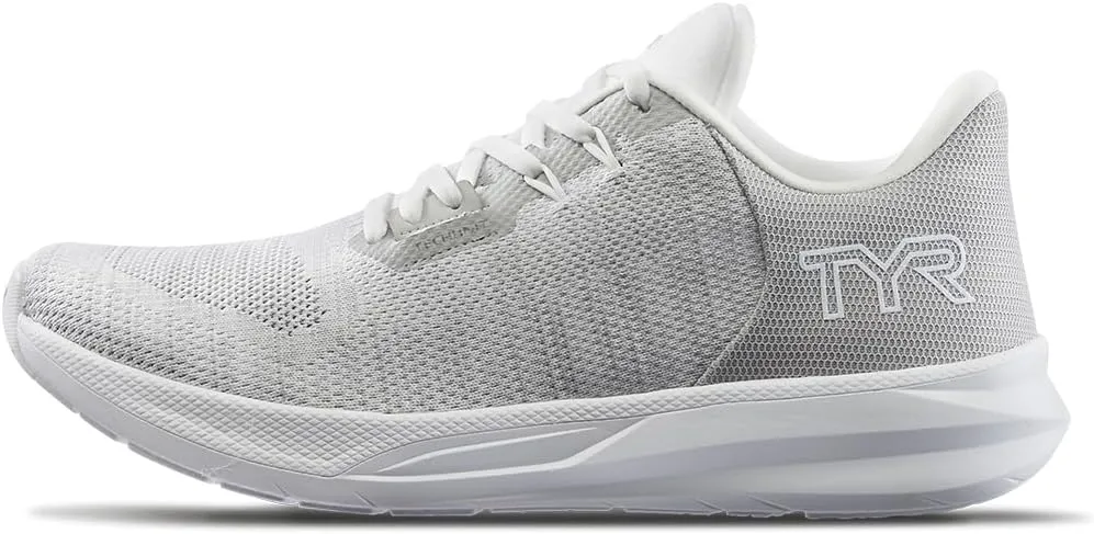 TYR Unisex Techknit RNR-1 Trainer Running Shoes Sneaker, White Heather, 6 US Men
