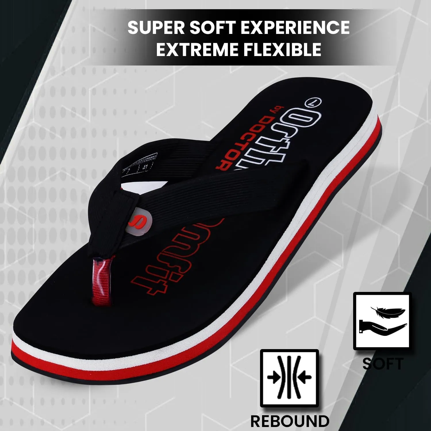 Ultra Cushion Slippers for Men's| Lightweight & Comfortable| Orthopedic & Diabetic| Casual & Stylish| Non-Slip Durable Mcr Dr Chappals & House Flip flops For Gent's & Boy’s D-36