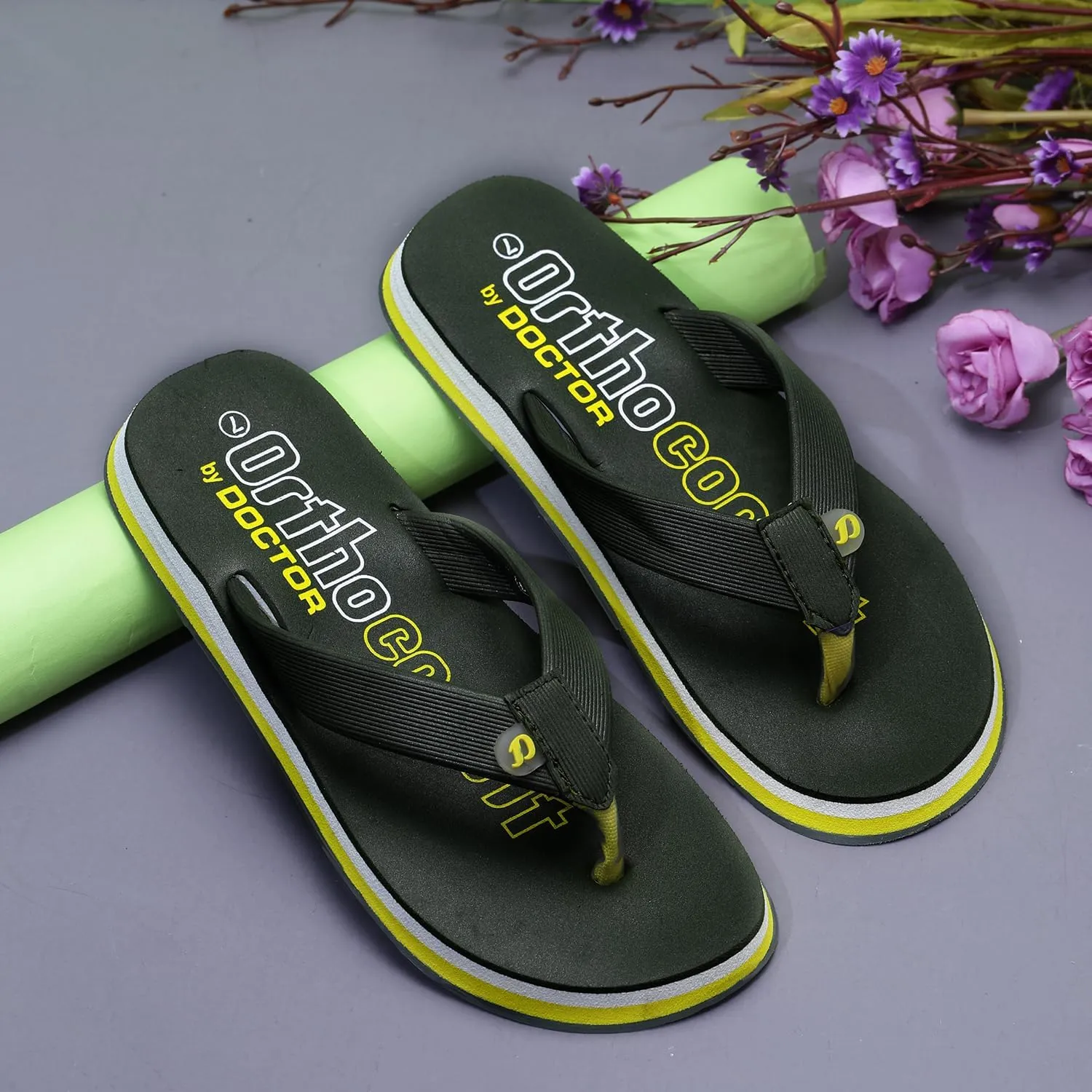 Ultra Cushion Slippers for Men's| Lightweight & Comfortable| Orthopedic & Diabetic| Casual & Stylish| Non-Slip Durable Mcr Dr Chappals & House Flip flops For Gent's & Boy’s D-36
