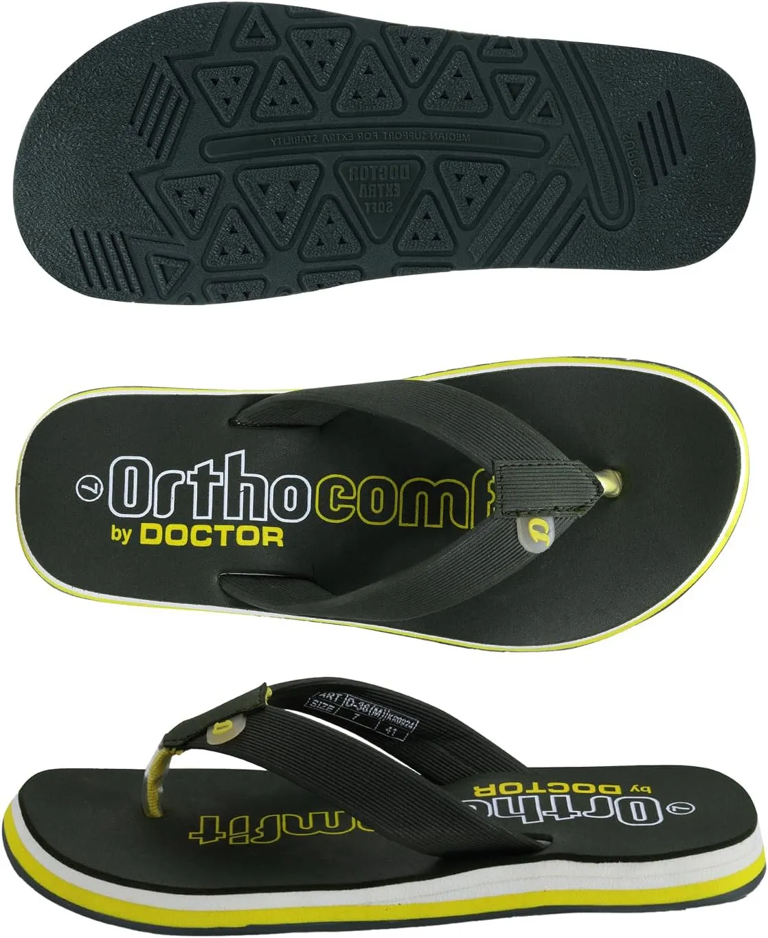 Ultra Cushion Slippers for Men's| Lightweight & Comfortable| Orthopedic & Diabetic| Casual & Stylish| Non-Slip Durable Mcr Dr Chappals & House Flip flops For Gent's & Boy’s D-36