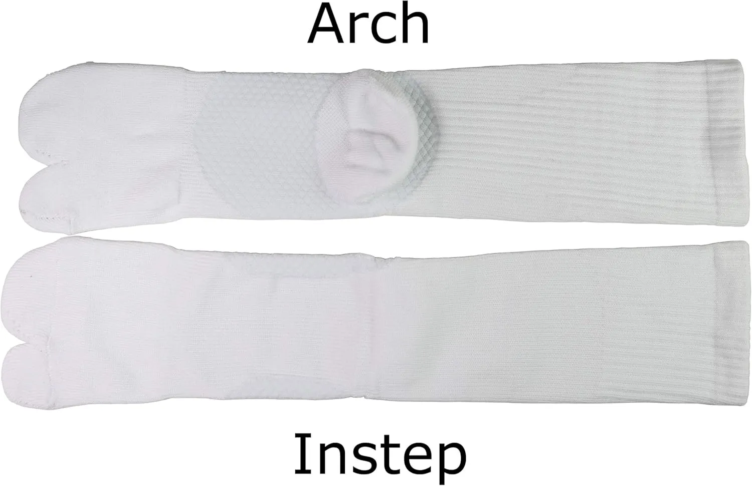 Unisex Arch Support Flip Flop Socks, 3 Pairs with Toe Tabi