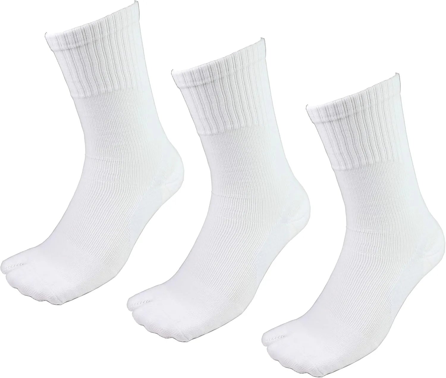 Unisex Arch Support Flip Flop Socks, 3 Pairs with Toe Tabi