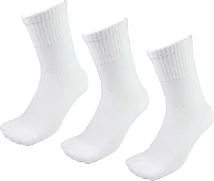 Unisex Arch Support Flip Flop Socks, 3 Pairs with Toe Tabi