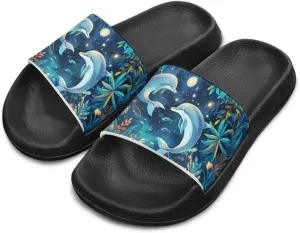 Unisex-Child Beach Slides Comfort Slide Sandals Slip Resistant Slippers for Indoor Outdoor Water Shoes Flip Flop