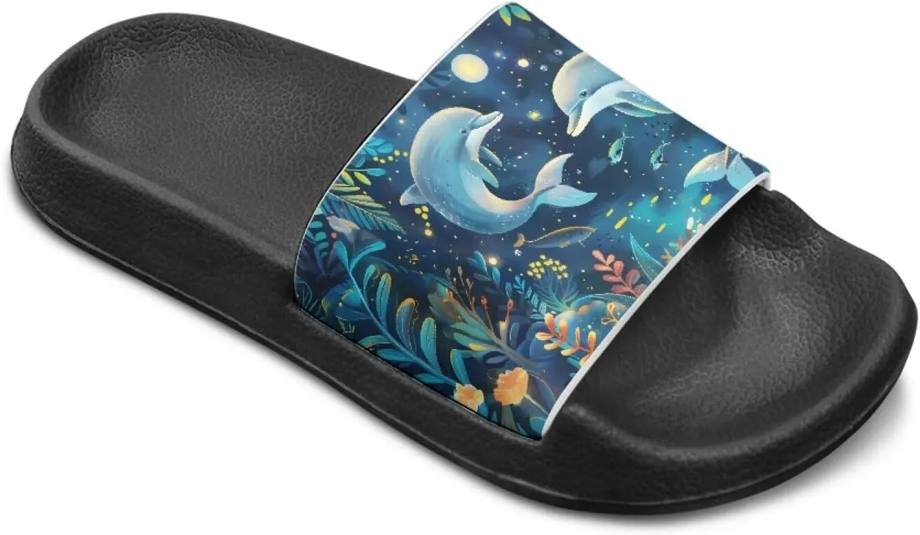 Unisex-Child Beach Slides Comfort Slide Sandals Slip Resistant Slippers for Indoor Outdoor Water Shoes Flip Flop