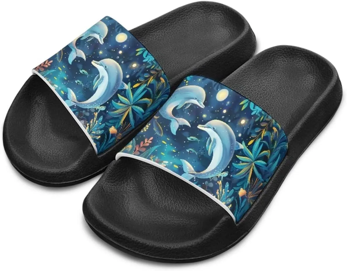 Unisex-Child Beach Slides Comfort Slide Sandals Slip Resistant Slippers for Indoor Outdoor Water Shoes Flip Flop