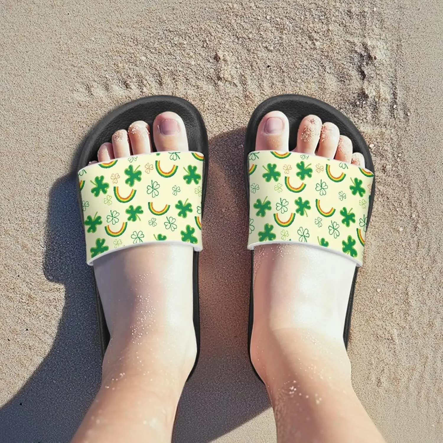 Unisex-Child Slides Non-slip Sandals Comfortable Shower Shoes with Arch Support Summer Cloud Slides Slippers