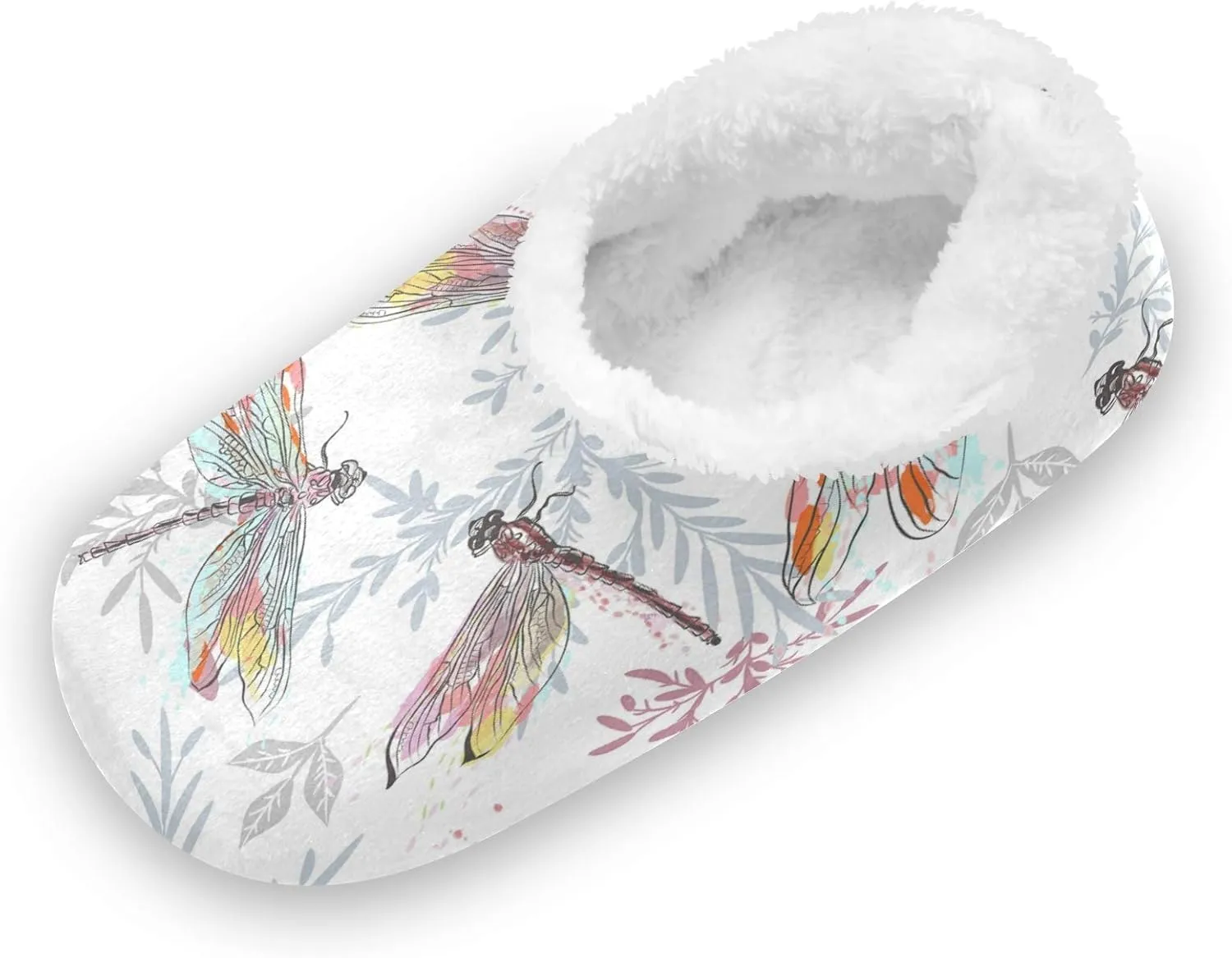 Unisex Fuzzy House Slippers Memory Foam Warm Slip Shoes Fur Lining M-XXL