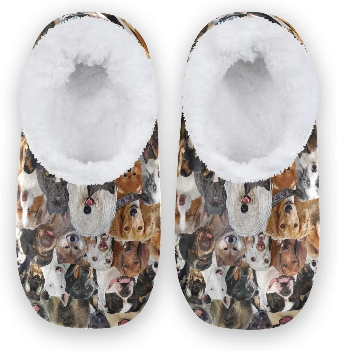 Unisex Fuzzy House Slippers Memory Foam Warm Slip Shoes Fur Lining M-XXL