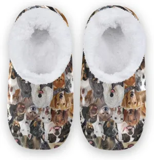 Unisex Fuzzy House Slippers Memory Foam Warm Slip Shoes Fur Lining M-XXL