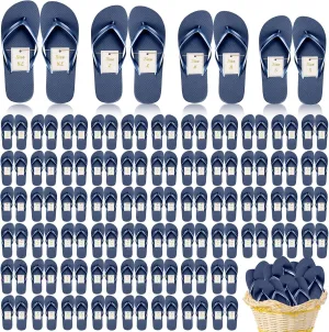 Unittype 72 Pairs Flip Flops Bulk for Wedding Party Guests Sandals Pack Casual Slippers with Assorted Size Cards Sign for Bridal Reception Hotel Travel Spa Pool Party Favor Supplies