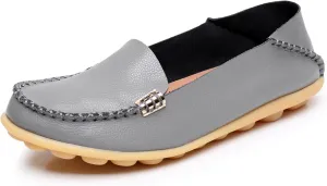 VenusCelia Women's Natural 2 Comfort Walking Flat Loafer
