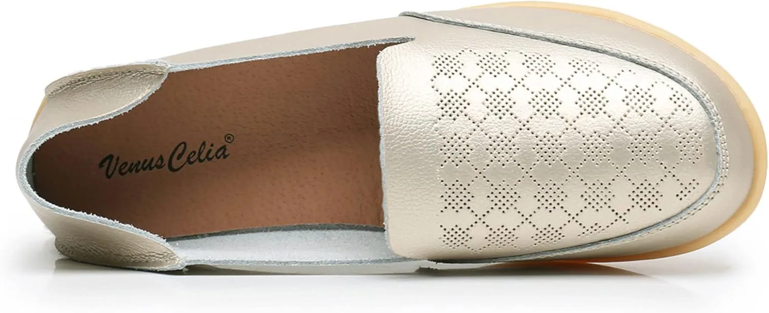 VenusCelia Women's Thawed Comfort Walking Flat Loafer