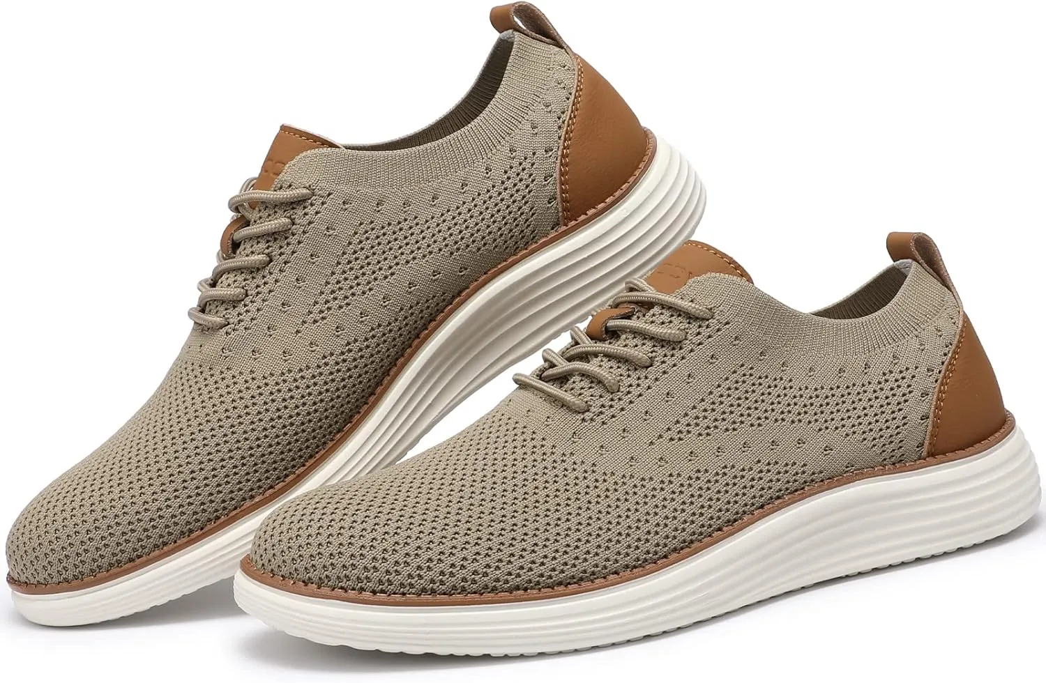 VILOCY Men's Casual Dress Sneakers Oxfords Business Mesh Breathable Walking Shoes Tennis Comfortable