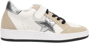 Vintage Havana Womens Dakota Metallic Perforated Slip On Sneakers Shoes Casual - Beige, White - Size 9 B