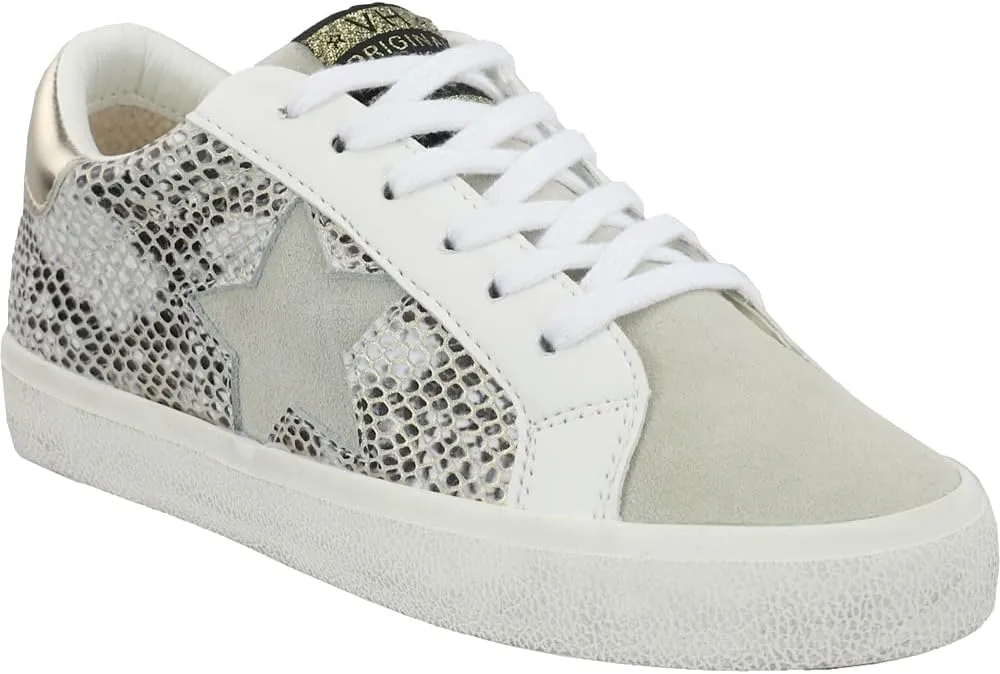 Vintage Havana Womens Kate Metallic Slip On Sneakers Shoes Casual - Gold, Grey, White