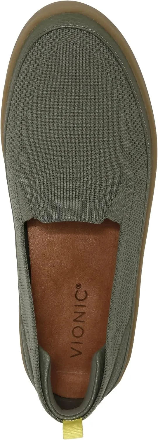 Vionic Women's Essence Sidney Platform Slip-on Fashion Sneaker- Knit Shoes That Include Three-Zone Comfort with Orthotic Insole Arch Support, Medium and Wide Fit