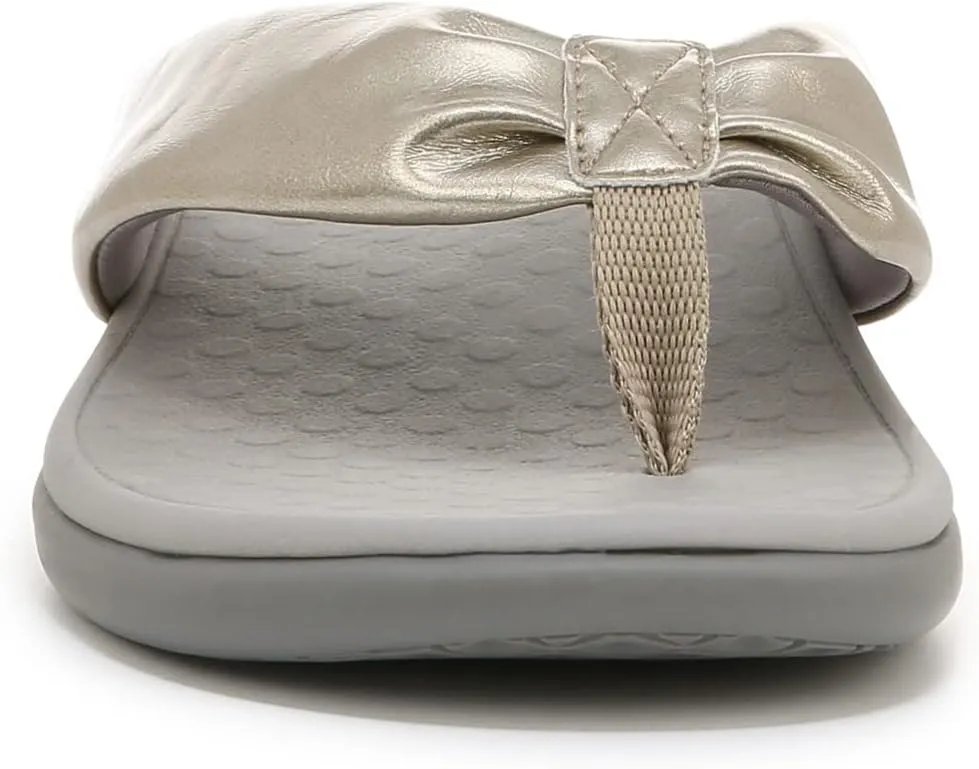 Vionic Women's Tide Melo Toe-Post Sandal- Supportive Flip Flop Slides That Includes an Orthotic Insole and Cushioned Outsole for Arch Support, Medium Width, Sizes 5-12