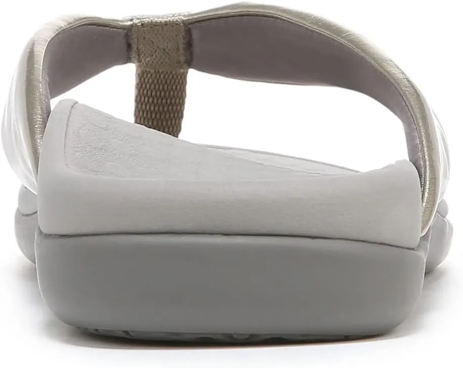 Vionic Women's Tide Melo Toe-Post Sandal- Supportive Flip Flop Slides That Includes an Orthotic Insole and Cushioned Outsole for Arch Support, Medium Width, Sizes 5-12