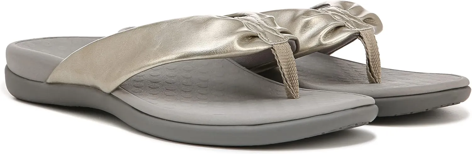Vionic Women's Tide Melo Toe-Post Sandal- Supportive Flip Flop Slides That Includes an Orthotic Insole and Cushioned Outsole for Arch Support, Medium Width, Sizes 5-12