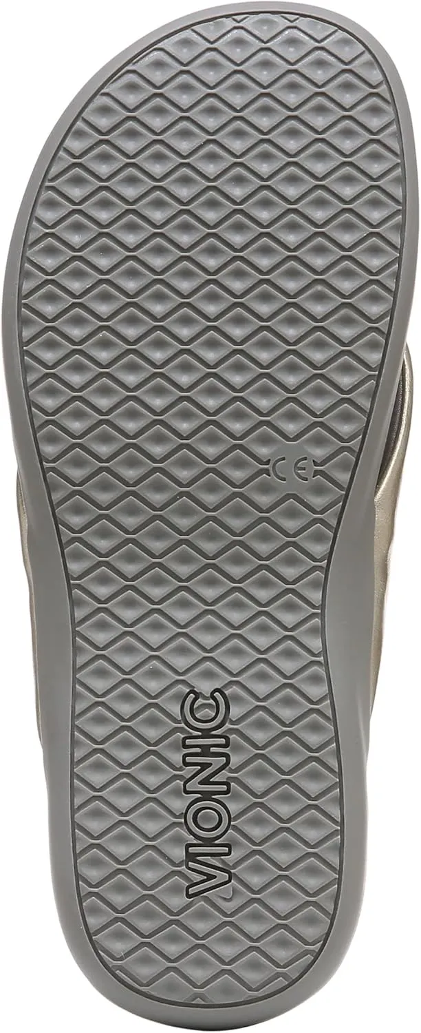 Vionic Women's Tide Melo Toe-Post Sandal- Supportive Flip Flop Slides That Includes an Orthotic Insole and Cushioned Outsole for Arch Support, Medium Width, Sizes 5-12