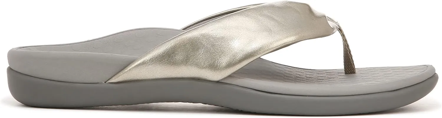 Vionic Women's Tide Melo Toe-Post Sandal- Supportive Flip Flop Slides That Includes an Orthotic Insole and Cushioned Outsole for Arch Support, Medium Width, Sizes 5-12