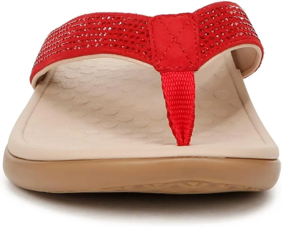 Vionic Women's Tide Rhinestones Toe-Post Sandal - Ladies Flip-Flop