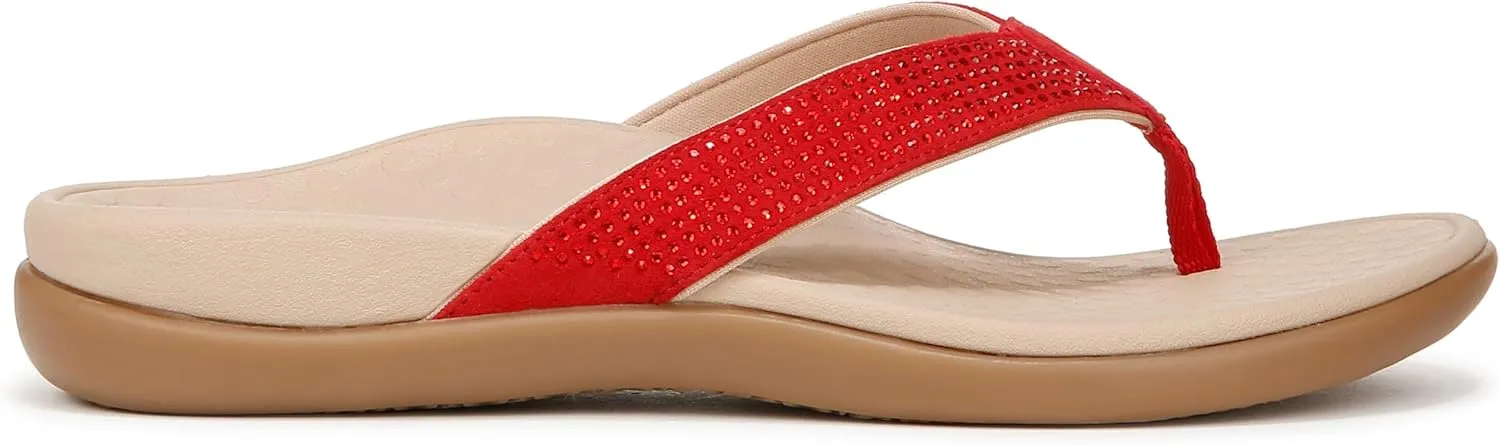 Vionic Women's Tide Rhinestones Toe-Post Sandal - Ladies Flip-Flop