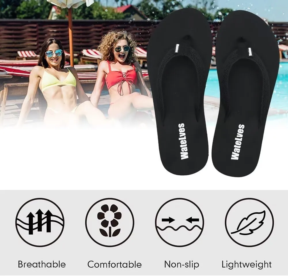 WateLves Womens-Flip-Flops-Thong-Sandals-Beach-Shoes Light and Comfortable for Vacation