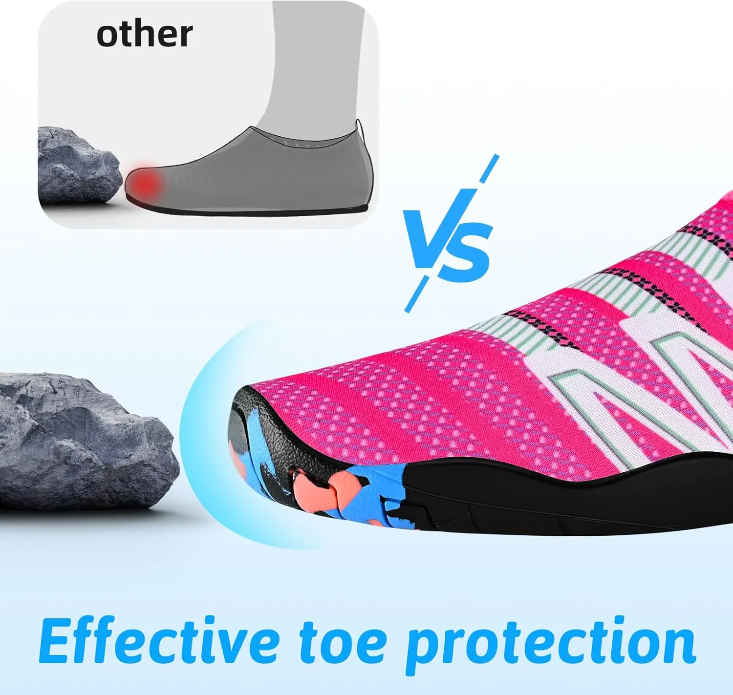 Water Shoes for Men Women, Swim Shoes Beach Pool Shoes Non-Slip Quick Dry Aqua Socks, Adult Barefoot Sports Shoes for Beach Surf Walk Water Yoga Outdoor Sports