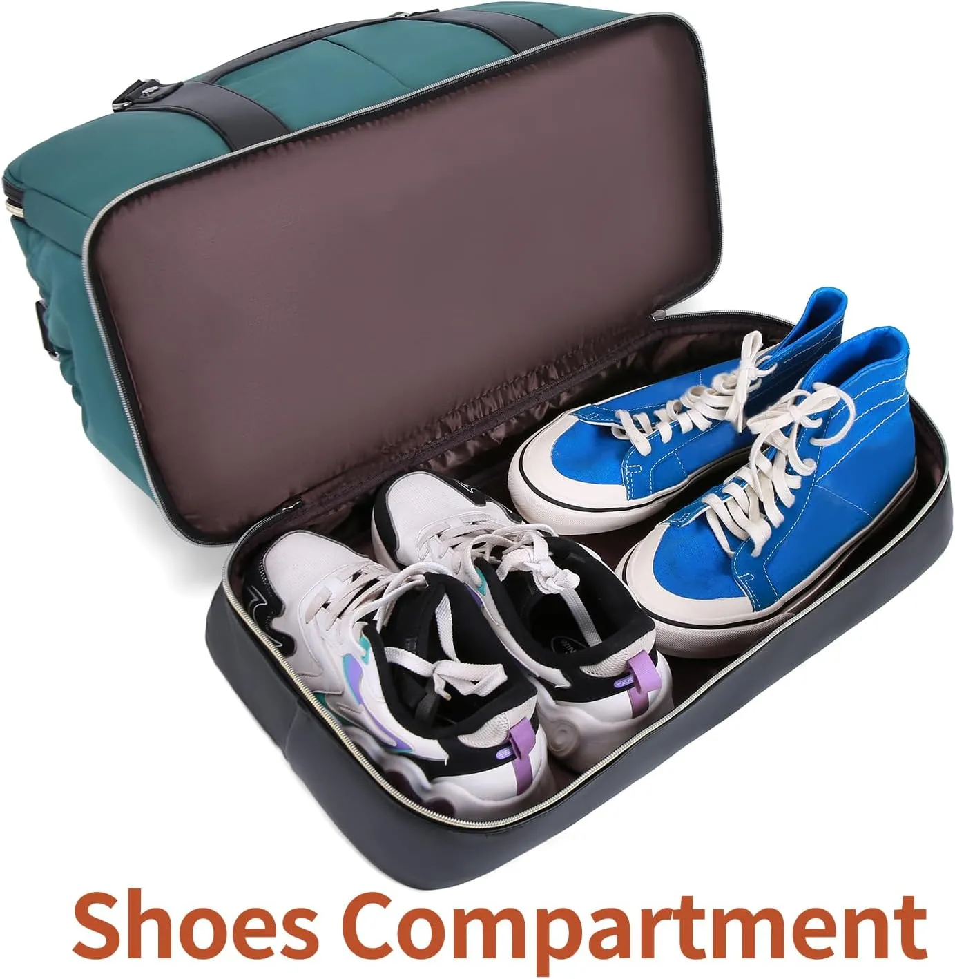 Weekender Bags for Women Overnight Bag Large Canvas Travel Duffel Bag with Shoe Compartment Carry On Tote Bag 3Pcs Set