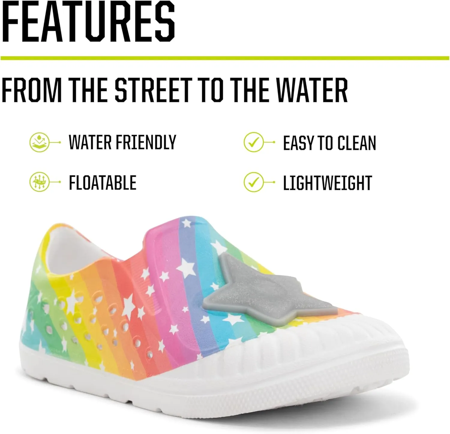 Western Chief Kids Parker Slip-Ons – Water-Friendly EVA Shoes with 3D Accents, Molded Footbed and Slip-Resistant Outsole Perfect for Active Boys and Girls