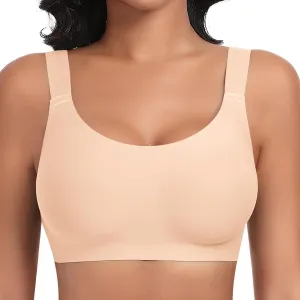Wireless Bras for Women No Underwire Seamless Full Coverage Comfortable Everyday Bra with Medium Support