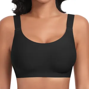 Wireless Bras for Women No Underwire Seamless Full Coverage Comfortable Everyday Bra with Medium Support