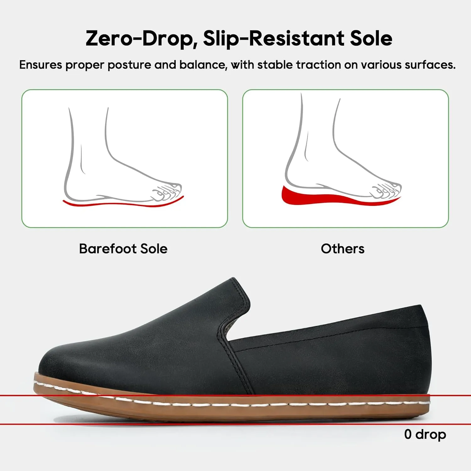 Women Slip-On Barefoot Shoe Comfortable Dress Shoes Loafers