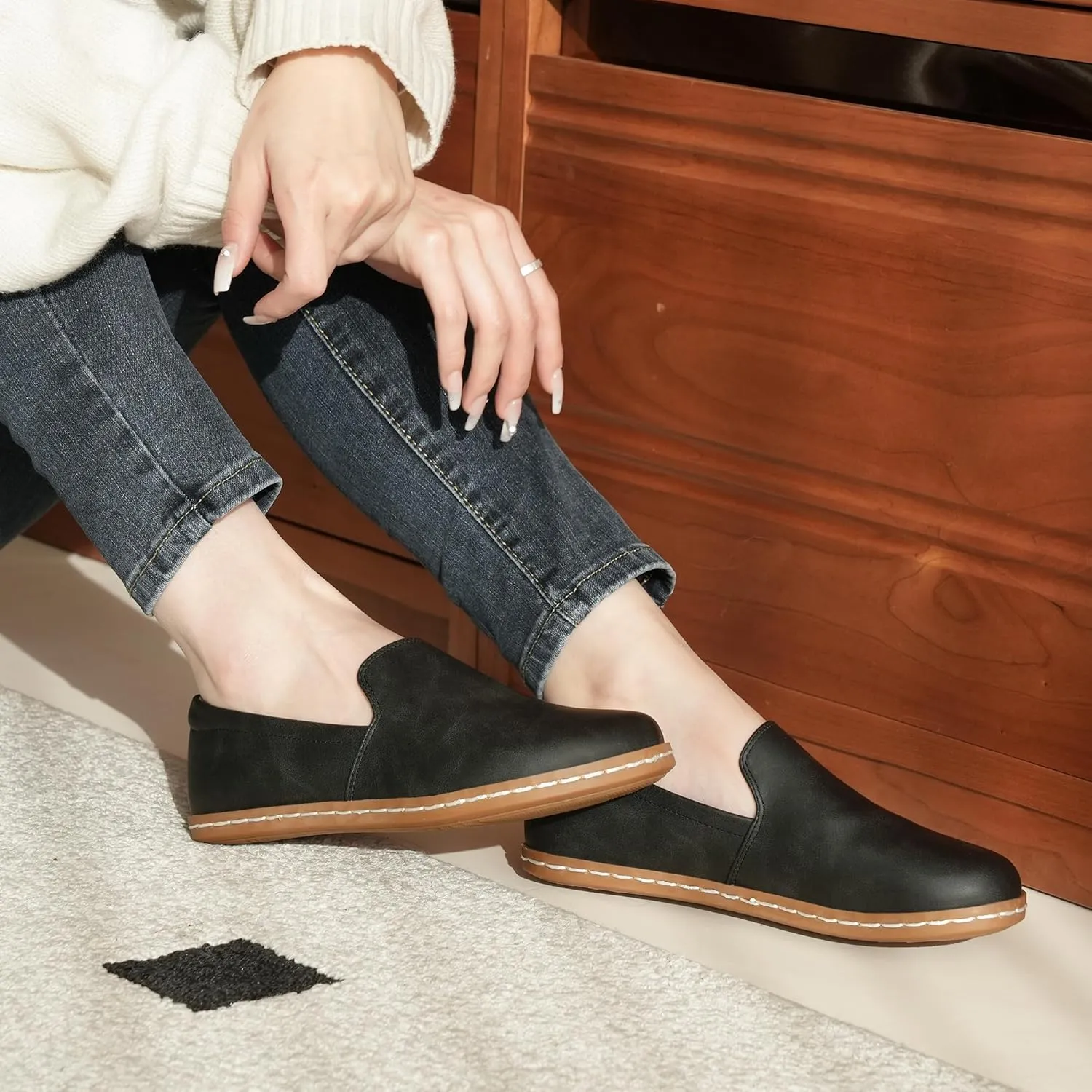 Women Slip-On Barefoot Shoe Comfortable Dress Shoes Loafers