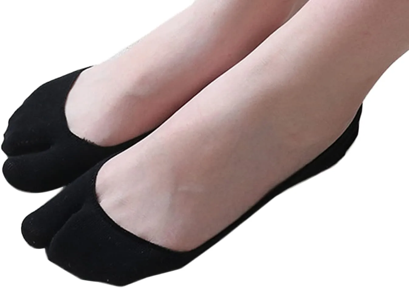 Women Tabi No Show Socks, Non Slip Flip Flop Socks Low Cut Japanese Tabi Toe Socks, 3 Pairs