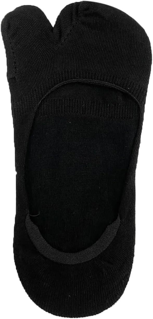 Women Tabi No Show Socks, Non Slip Flip Flop Socks Low Cut Japanese Tabi Toe Socks, 3 Pairs